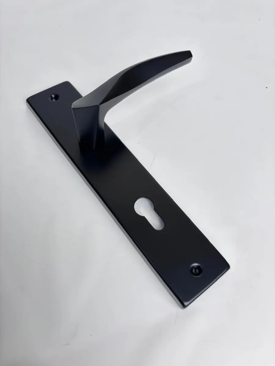 Natan Lever Handle Set, Matte Black